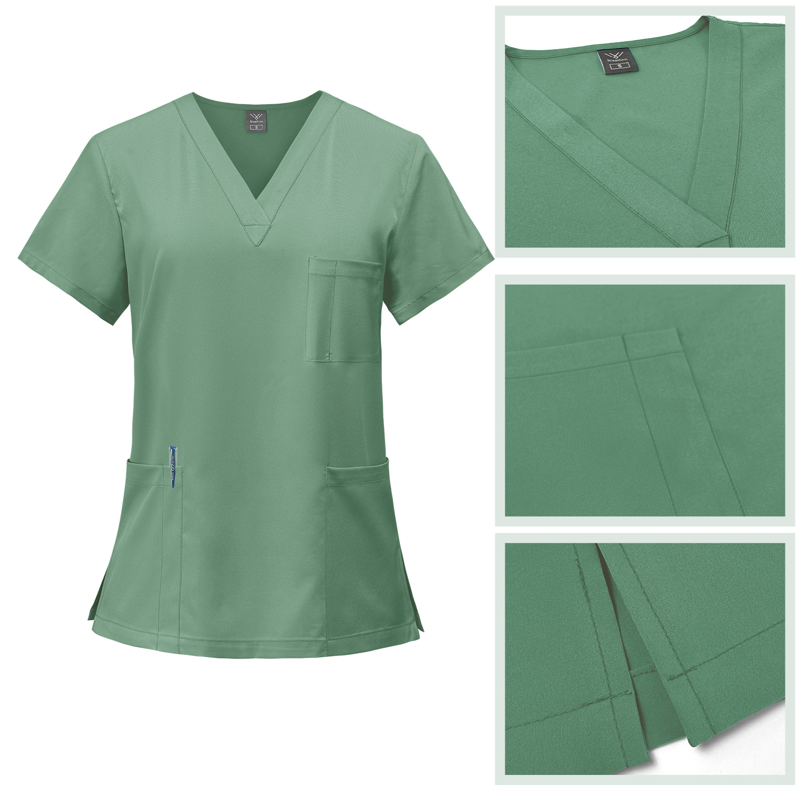 Camiseta de secado rápido para ropa quirúrgica, hospital veterinario y clínico — imagen 6