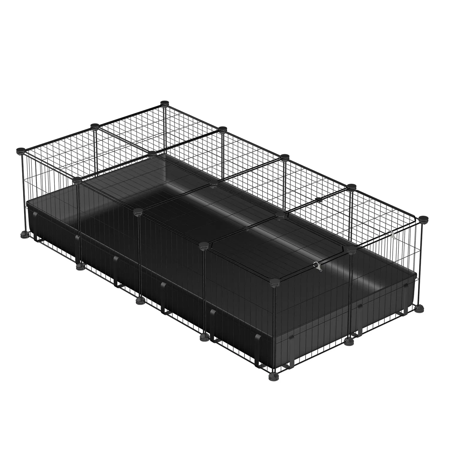 47x24x12" Guinea Pig Cage Small Animal Playpen DIY Metal Pet Enclosure with 20 Panels Waterproof Floor Mat for Hedgehogs Chickens Ducklings Rabbits Hamsters — image 2