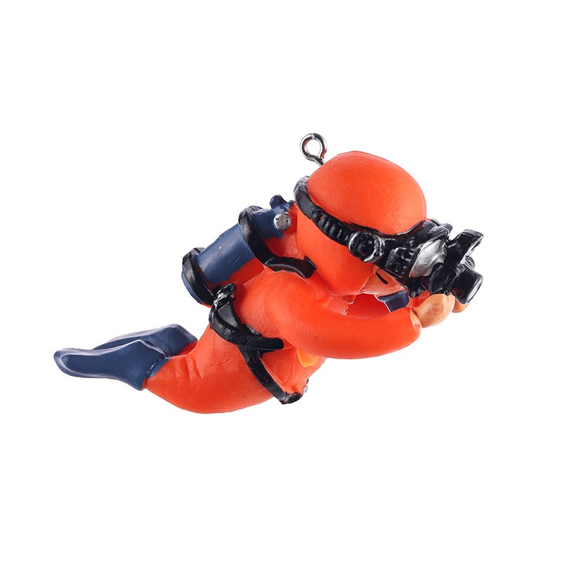 Fish Tank Aquarium Landscaping Decorations Small Decorations Blue Fat Diver Submerged Floating Diver — image 20