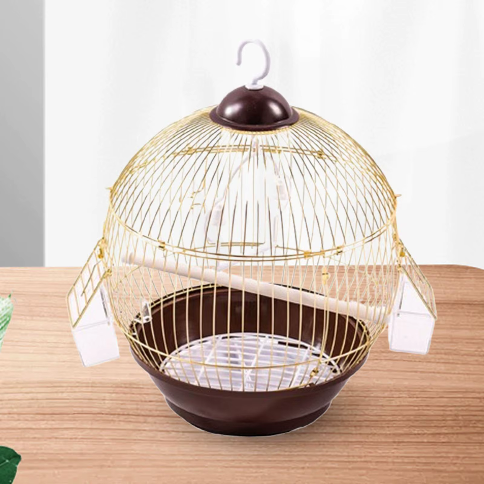 Estante para jaulas suspendidas con tazón de comida - Cámaras para mascotas, jaulas para loros, canarios, conures, cacatúas y canaris — imagen 4