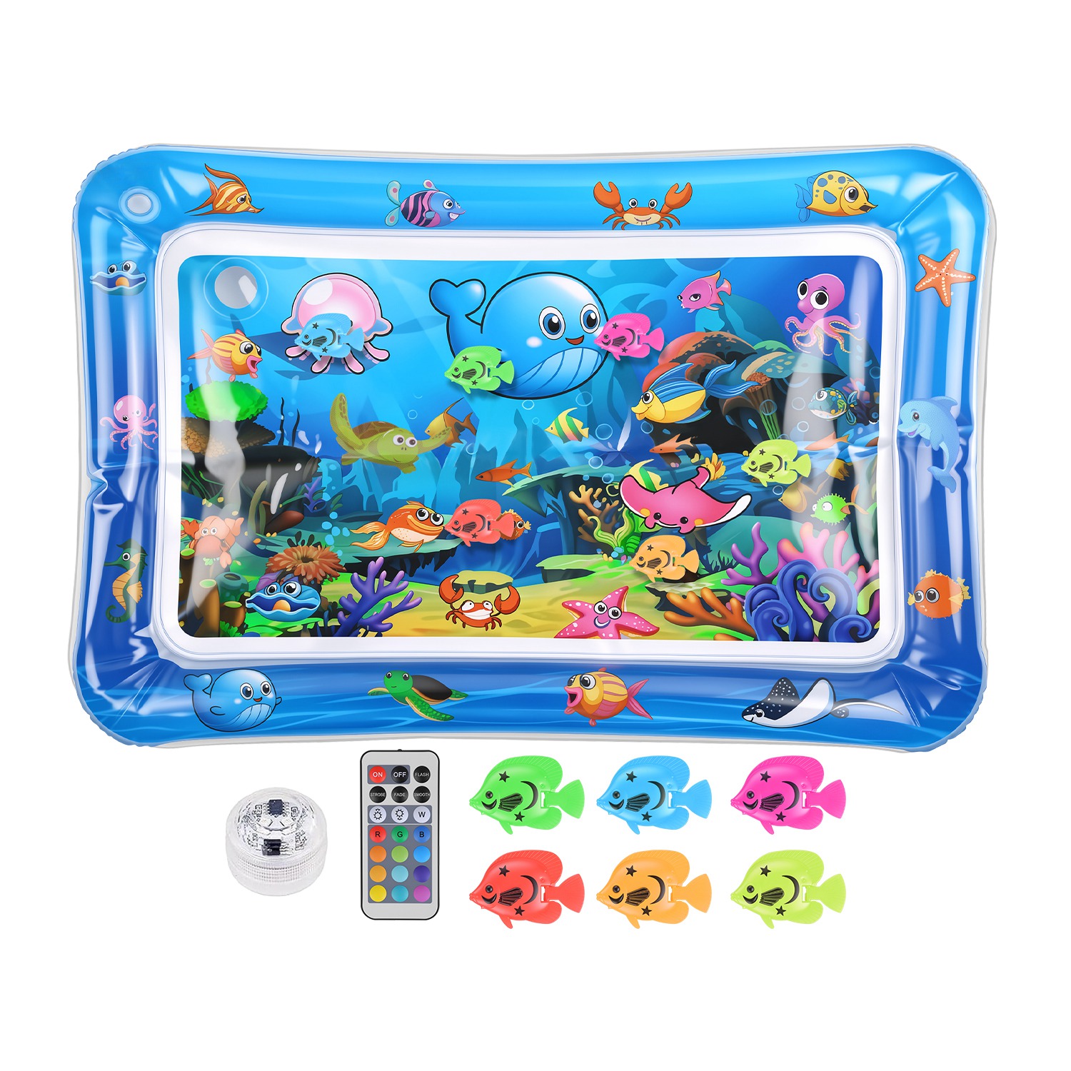 Manta de Agua Interactiva para Gatos con Pez Flotantes LED Cambiante de Color - Entretenimiento Sensorial para Felinos — imagen 3