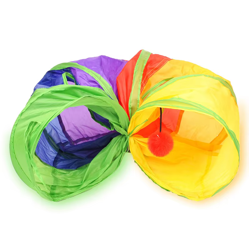 Cat Tunnel Pet Tube Collapsible Play Toy Indoor Outdoor Kitty Puppy Toys for Puzzle Exercising Hiding Training — image 3