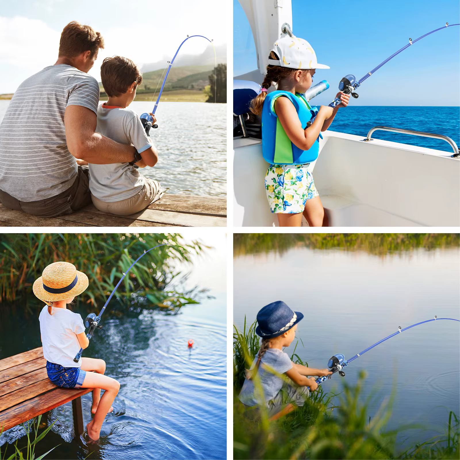 Kids Fishing Rod and Reel Combo Full Kit Telescopic Casting Pole with Spincast Reel for Boys Girls — image 6