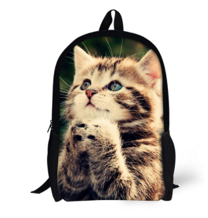 Mochila de Gato para Niños - Cómica con Animales 3D en Denim para Chicos y Chicas — imagen 15