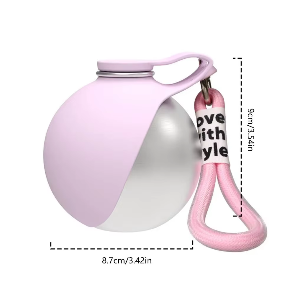 285ML Leak-Proof Feeder Dogs Bottle, Portable Dog Drinker 2-in-1 Stainless Steel Silicon Lightweight Travel Pet Supplies — image 6