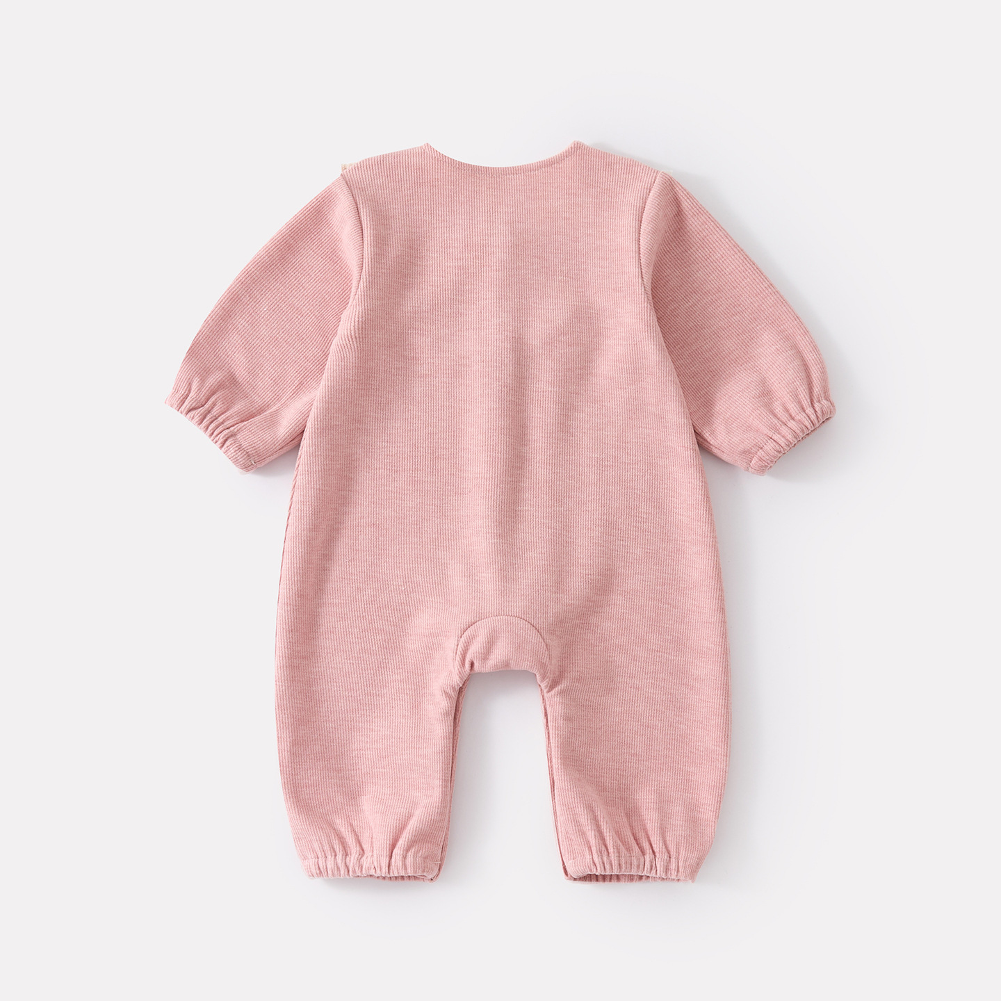 Knit Rabbit Romper for Girls, Lace Collar Cartoon Full-Opening Long Bodysuit — image 5