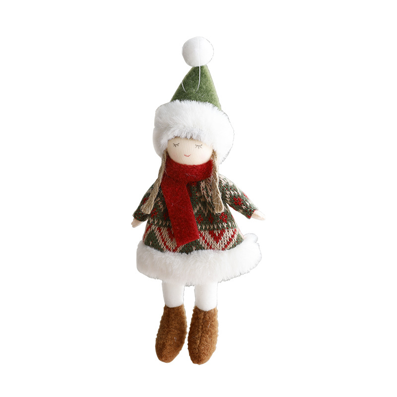 Christmas Decoration Fabric Doll Small Doll Pendant Plush Elk Santa Claus Snowman Christmas Tree Decoration — image 1