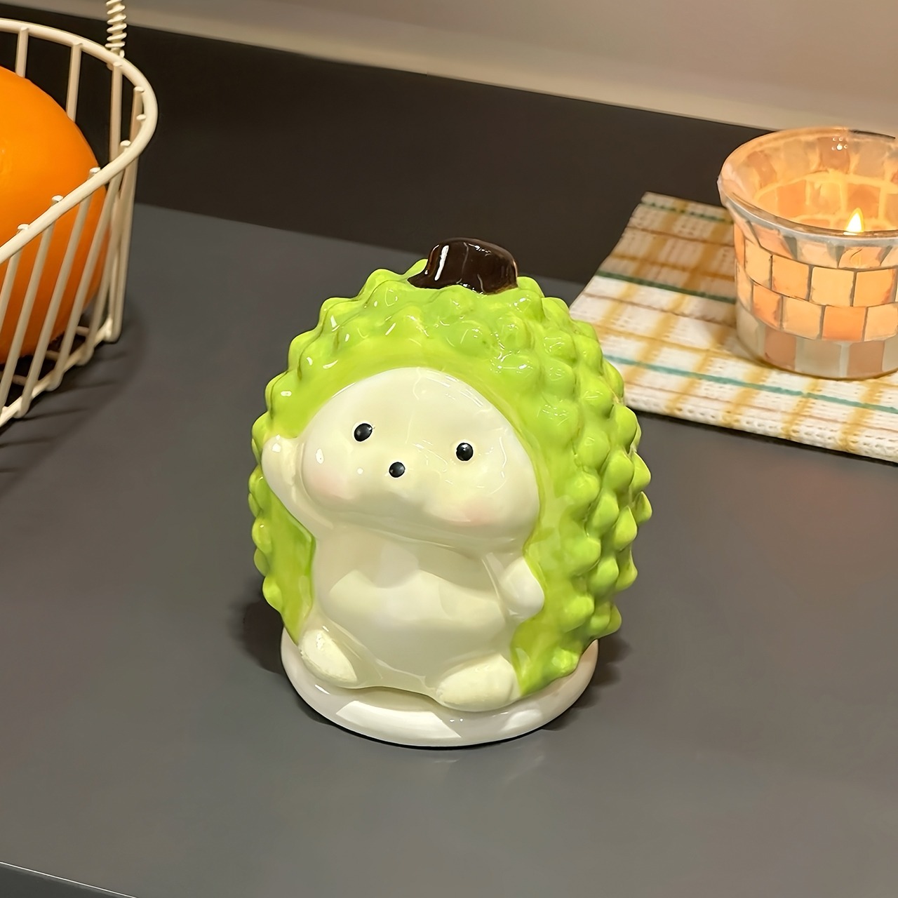 Ceramic hedgehog toothpick box — image 6