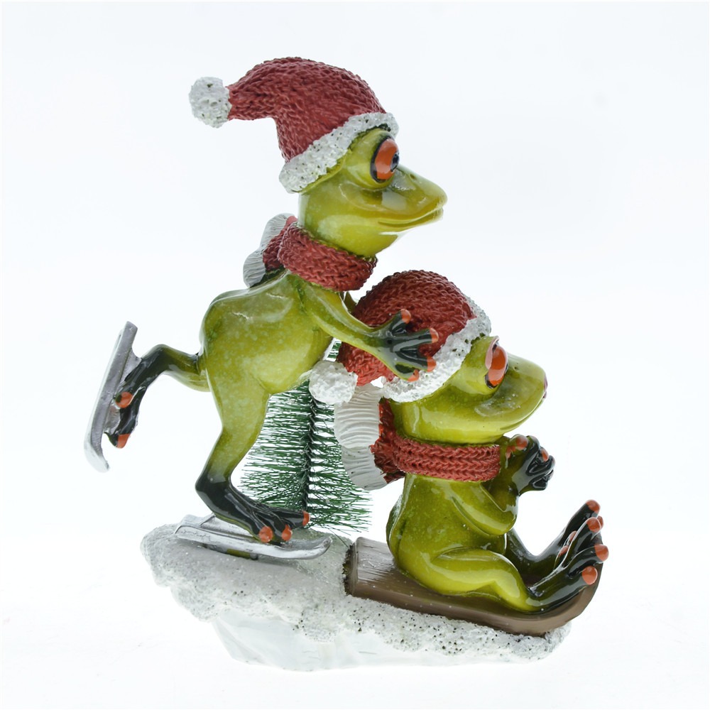 Garden Home Decoration Couple Frog Resin Craft Decoration — imagen 4