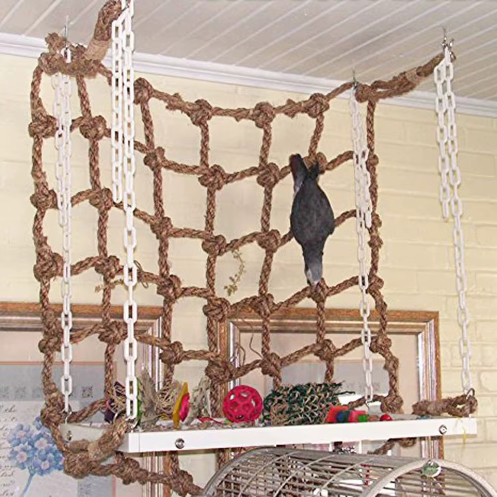 Bird Toy Parrot Rope Climbing Net Bird Supplies Gnawing Toy Parrot Adventure Toy — image 1