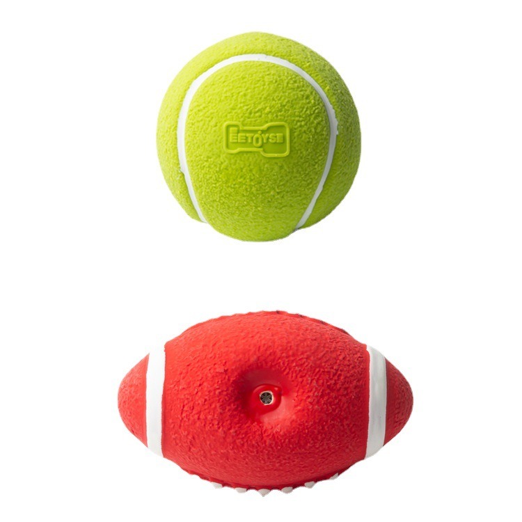 Dog toy latex relieves stress and produces sound interactive grinding of teeth and tearing of rugby balls — image 1