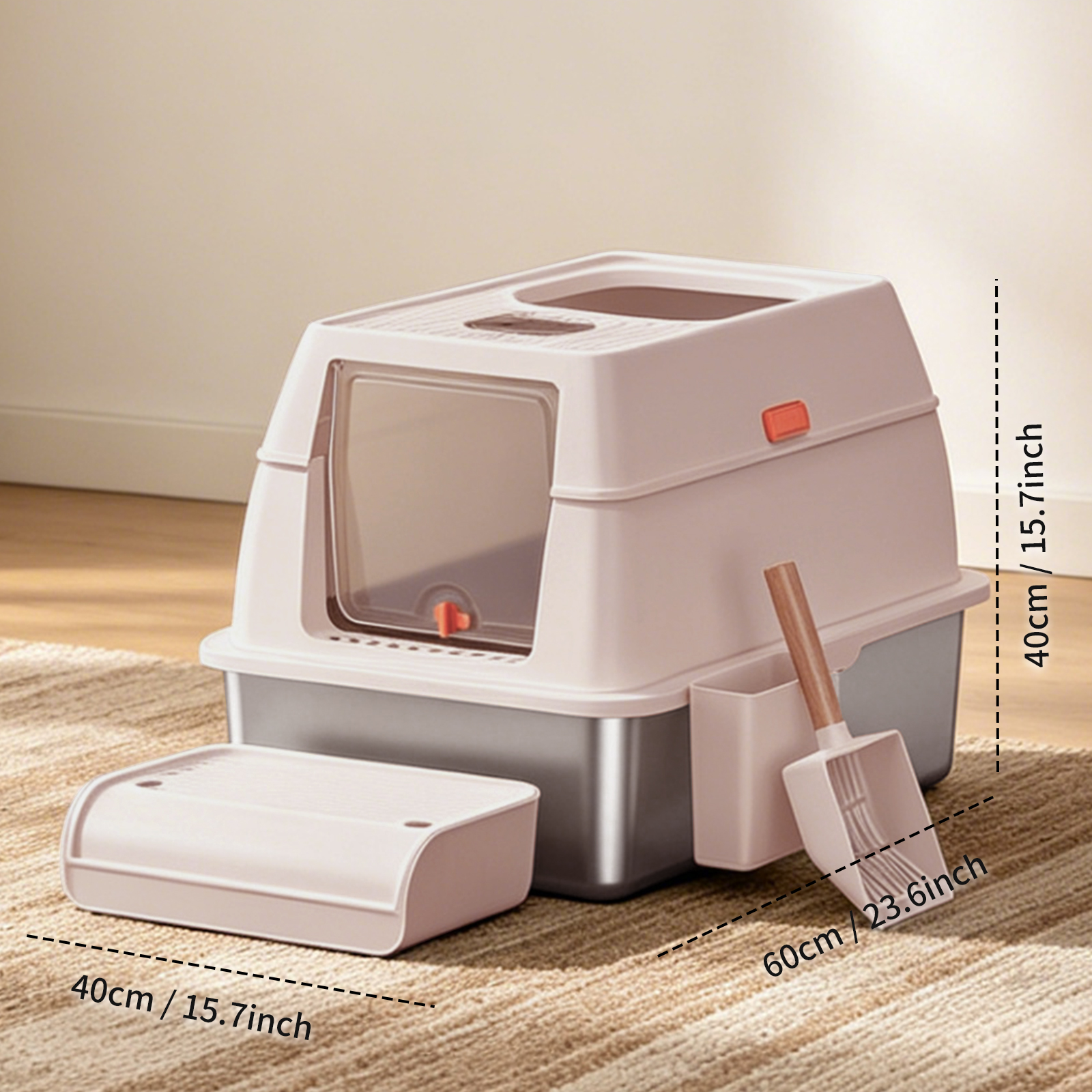 Stainless Steel Cat Litter Box - MSP001 — imagen 6