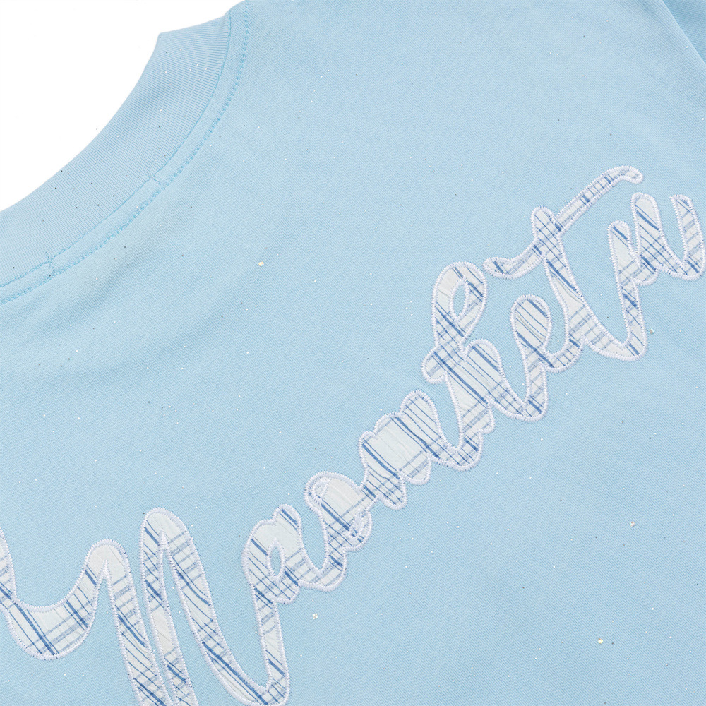 Cartoon kitten embroidered short sleeved t-shirt — image 5