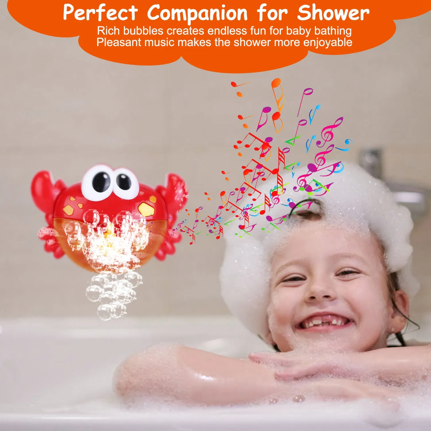 Frog Musical Bubble Bath Maker Baby Bath Toys for Bathtubs Toddler Bubble Machine for Bath Fun — imagen 2