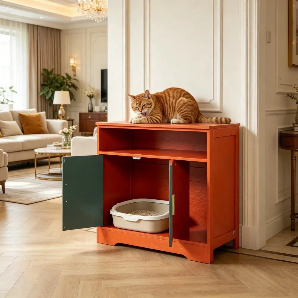 Wooden Cat Box Cabinet — image 2