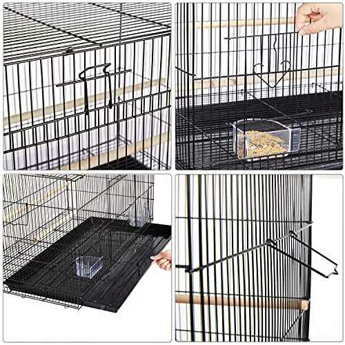 30‘’ Flight Bird Cage Stackable Design for Small and Medium Birds with Slide Out Tray and Bottom Grate Budgies — image 4