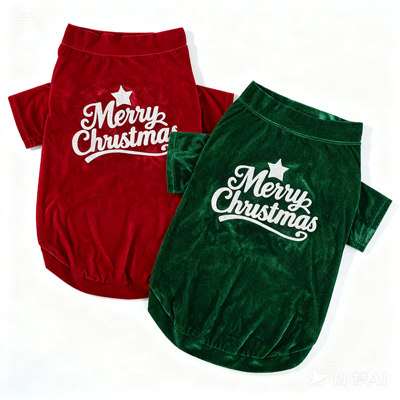 Christmas pet clothes autumn and winter two foot vest New Year's small medium and large dog clothes — image 1