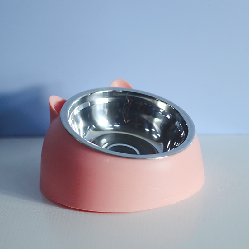 Bandeja de Alimento para Perros en Acero Inoxidable, Doble Plato con Protección Cervical y Boca Oblicua — imagen 8
