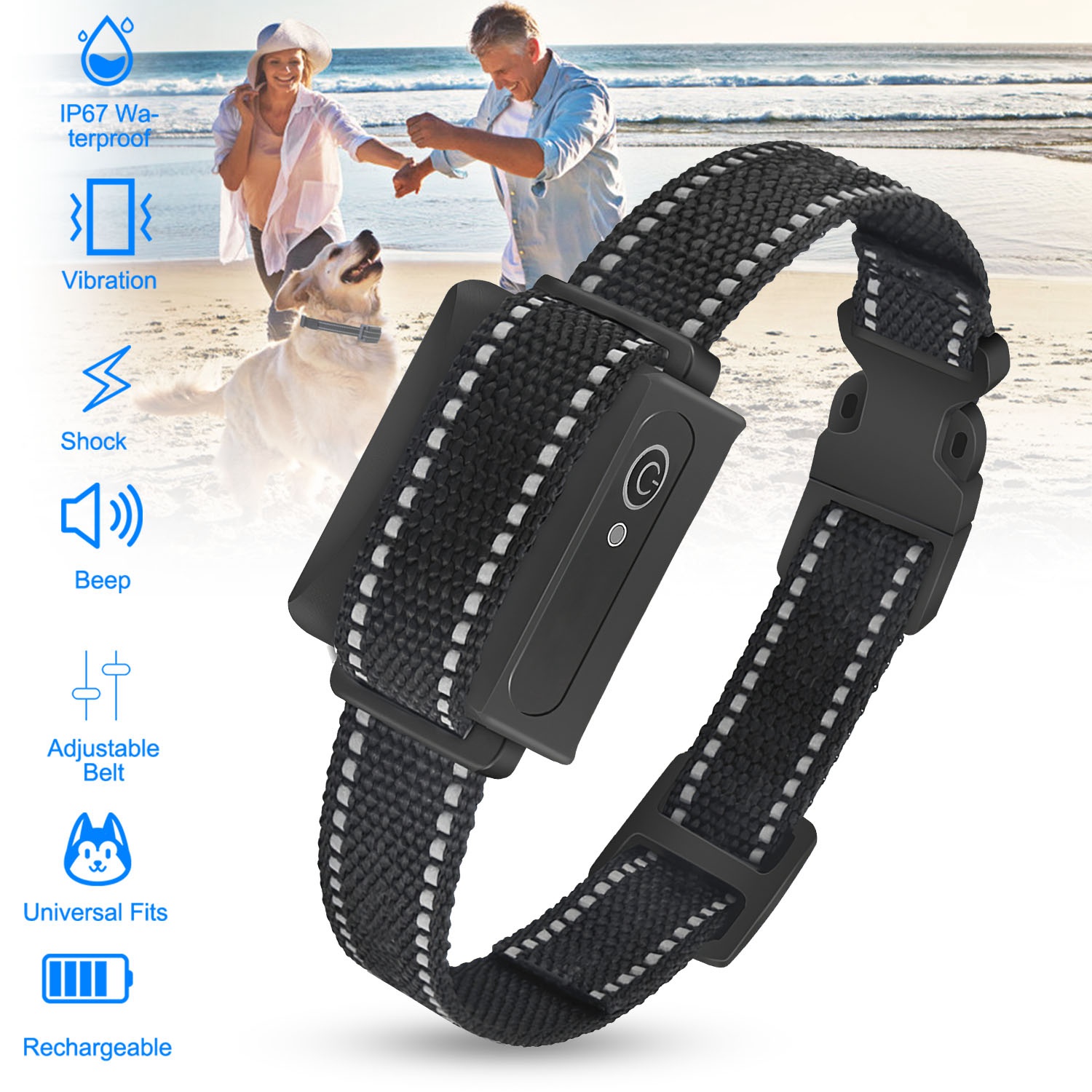 Collar de Entrenamiento Solo - Opción para Collar Completo: 3280FT Collar de Perro IP67 Impermeable con Sonido, Vibración y Corrección Eléctrica — imagen 7