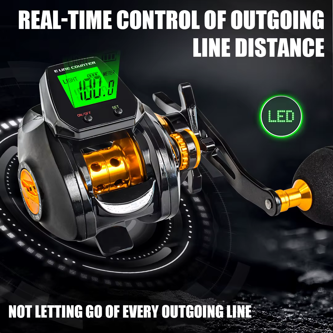 New Large-Screen Electronic Counting Fishing Reel, High-Speed 7.2:1, 10kg Salt Water and Fresh Water Waterproof Reel — image 2