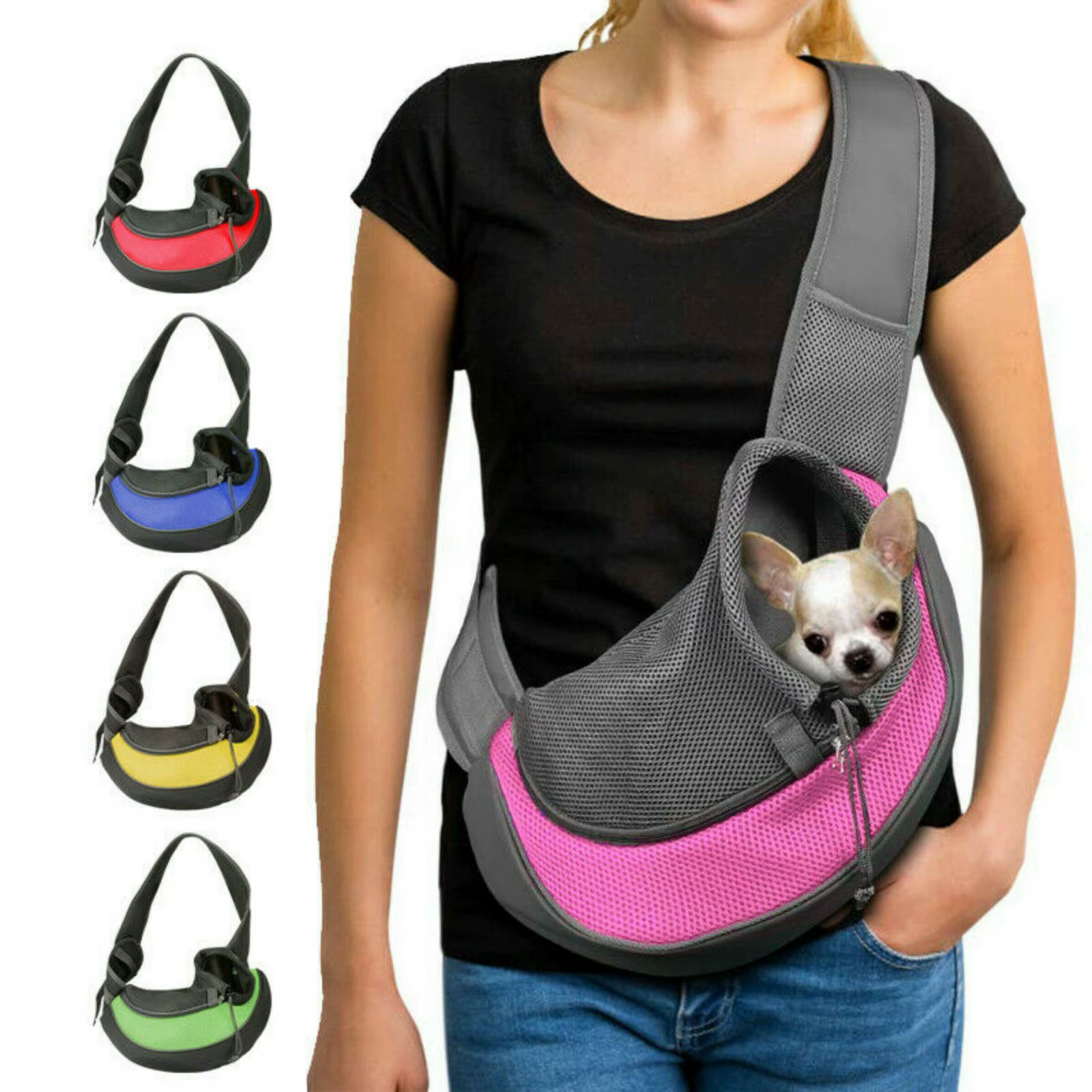 Mochila de Transporte para Mascotas - Cangrejo para Perros y Gatos con Malla — imagen 1