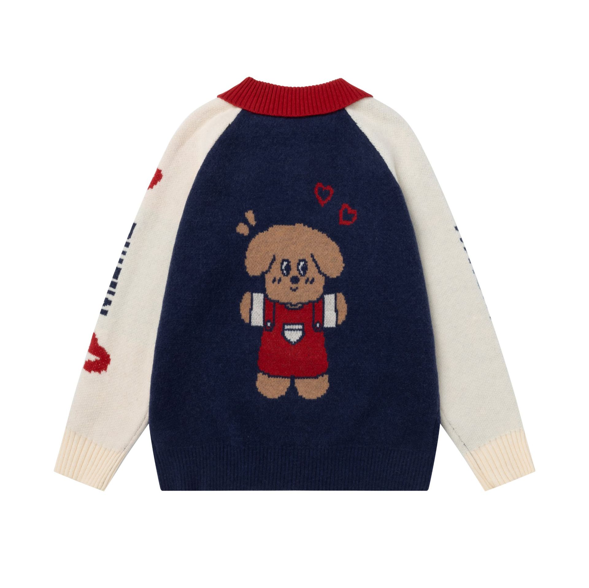 Puppy portrait jacquard sweater — image 5