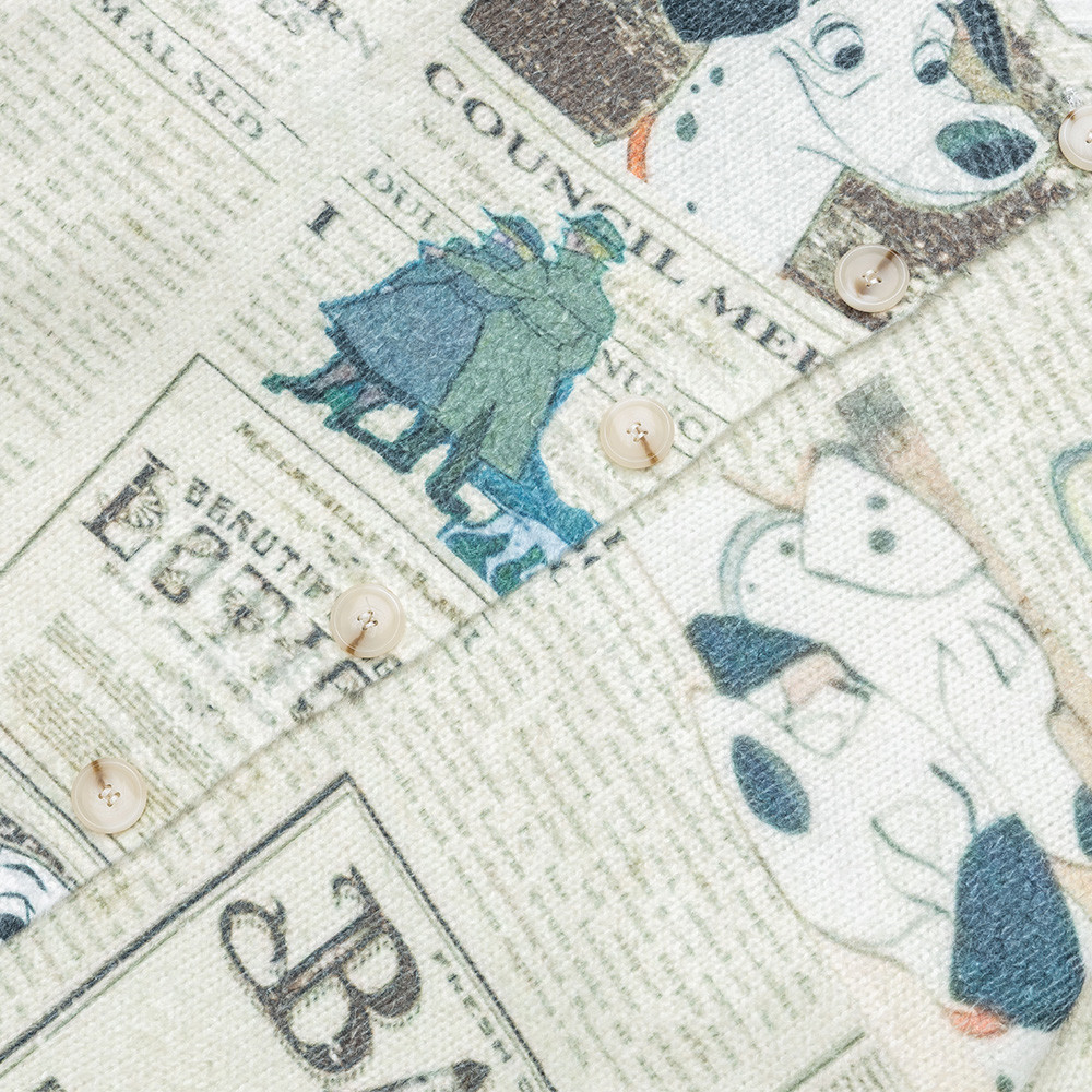 Cartoon puppy newspaper printed cardigan sweater — image 4