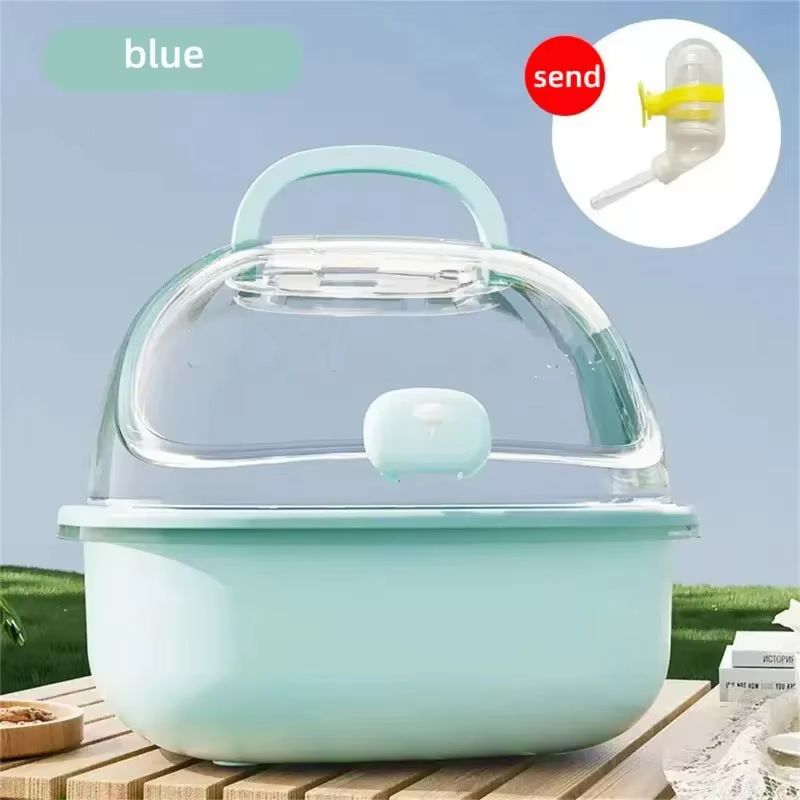 Transparent Handheld Hamster Cage Outdoor Large Space Golden Retriever Hare Special Use Hamster Cage Portable Hamster Home — image 6
