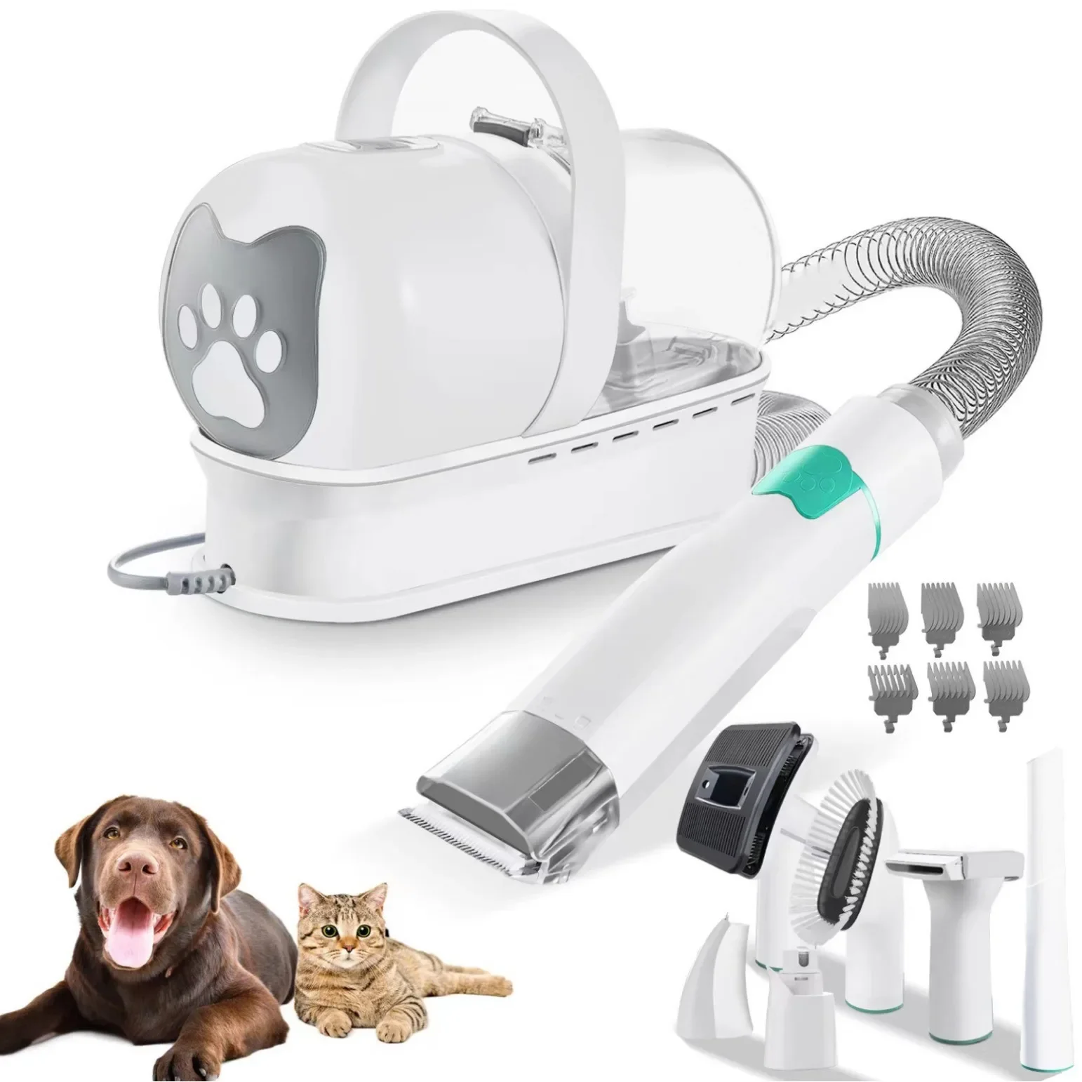 7 in 1 Pet Grooming Vacuum Kit Dog Grooming Clippers Pet Hair Remover with Power Large Suction & Low Noise Pet Hair Kits — image 1