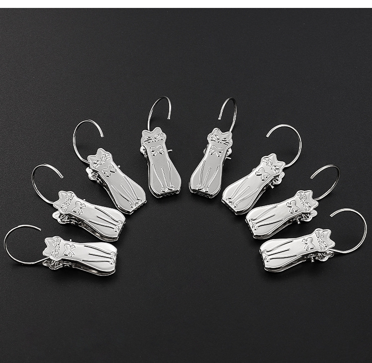 Cat Shaped Curtain Clips with Large Hooks Window Tie Back Holders — image 1