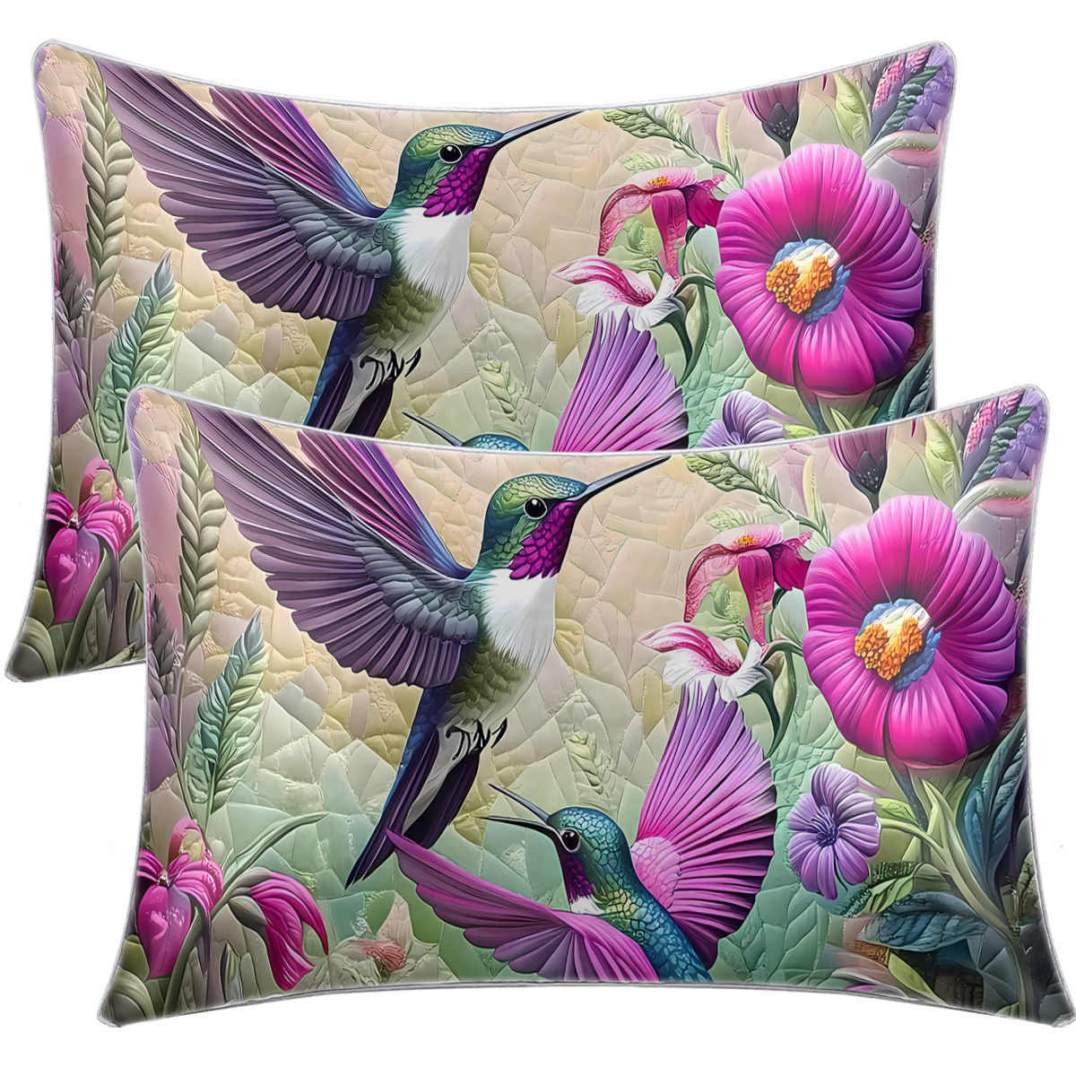 2 Piezas de Fundas de Almohada de Satén Con Estampado de Colibrí Tropical, Suaves y Delicadas Con la Piel, Aptas Para Todas las Estaciones — imagen 6