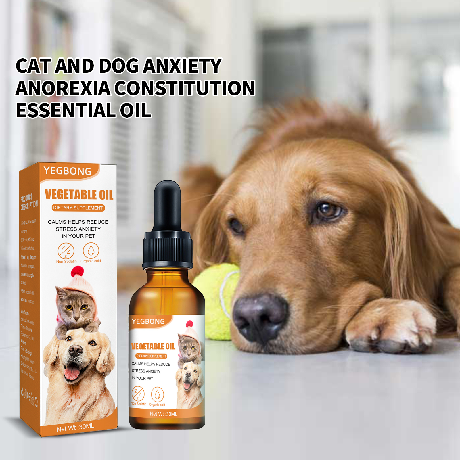 Aceite de Hemp para Calmar Mascotas - Alivio Natural de Ansiedad para Perros y Gatos, Mejora el Apetito y Salud Animal, 30ml — imagen 5