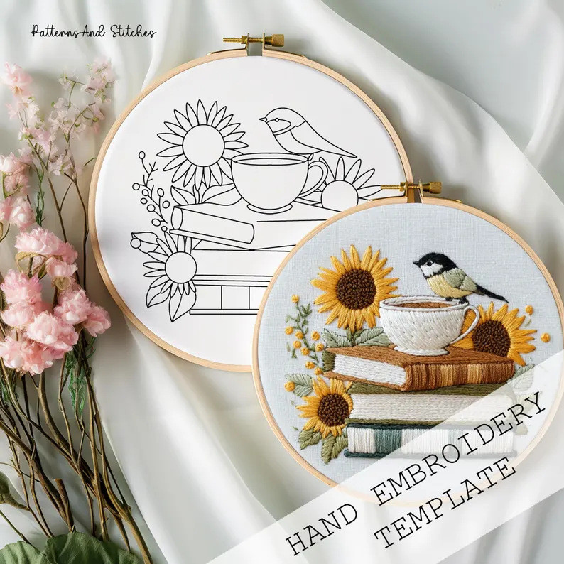 New Embroidery Bird Sunflower Series Material Package — image 3