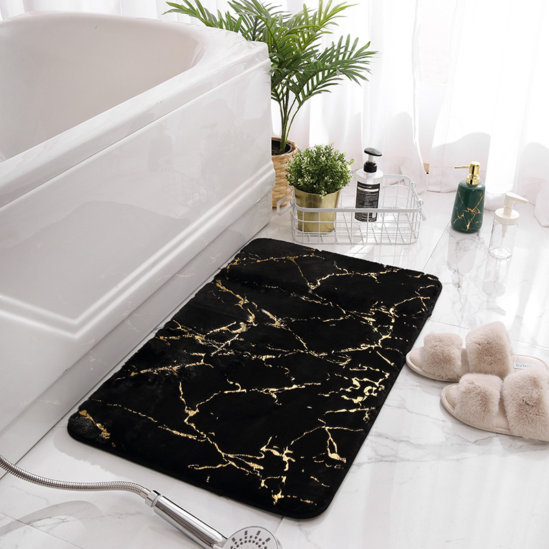 Bathroom Non-Slip Mat Imitation Rabbit Fur Carpet Bedroom Climbing Mat Thickened Living Room Bedside Foot Pad Bathroom Absorbent Floor Mat — image 6