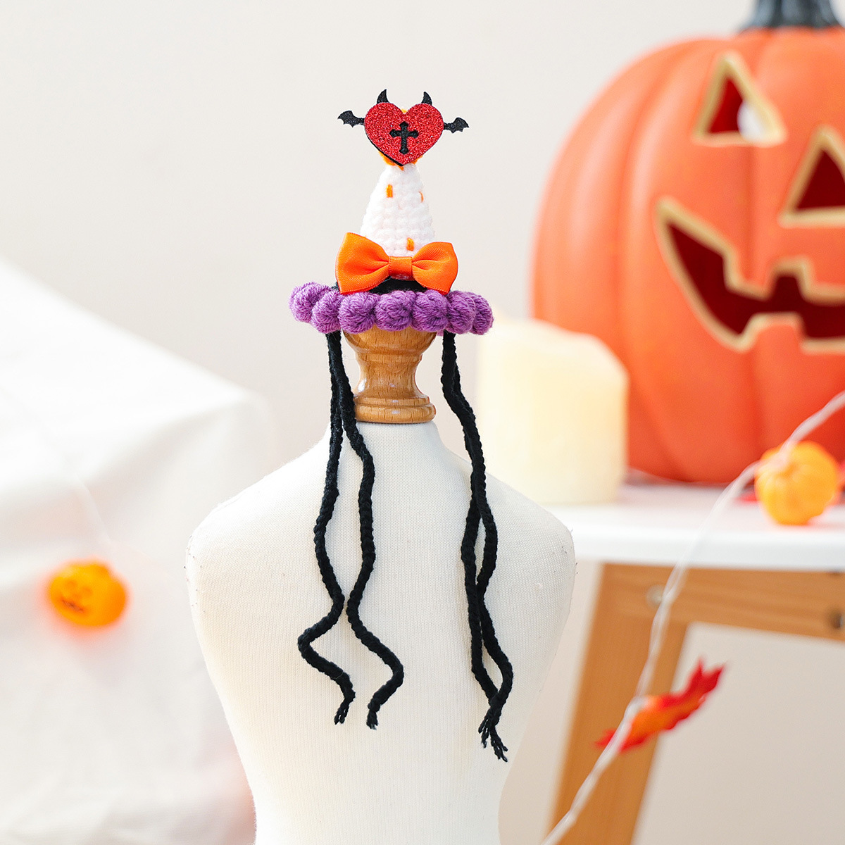 Pet Accessories Hat Halloween Festival Small Wizard Hat Knitted Hat for Dogs and Cats Small Dog — image 4