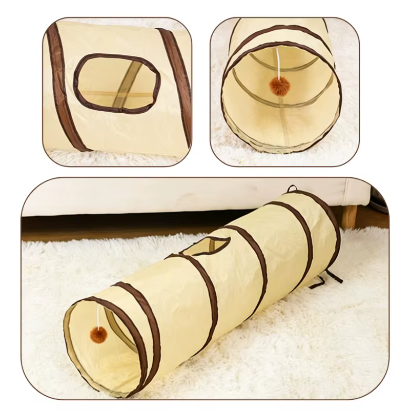Cats Tunnel Foldable Pet Cat Toys Kitten Pet Training Interactive Fun Toy Tunnel Bored For Puppy Kitten Rabbit Play Tunnel Tube — image 4