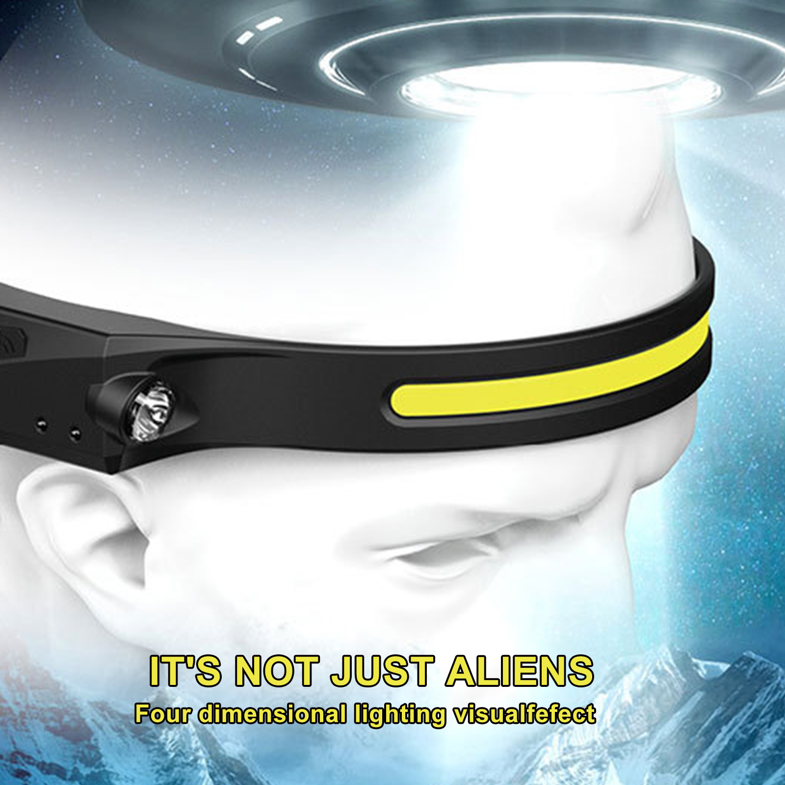 COB LED Inducción Linterna de Cabeza para Montar con Batería Recargable USB Resistente al Agua para Camping y Caza con Visión Total — imagen 17