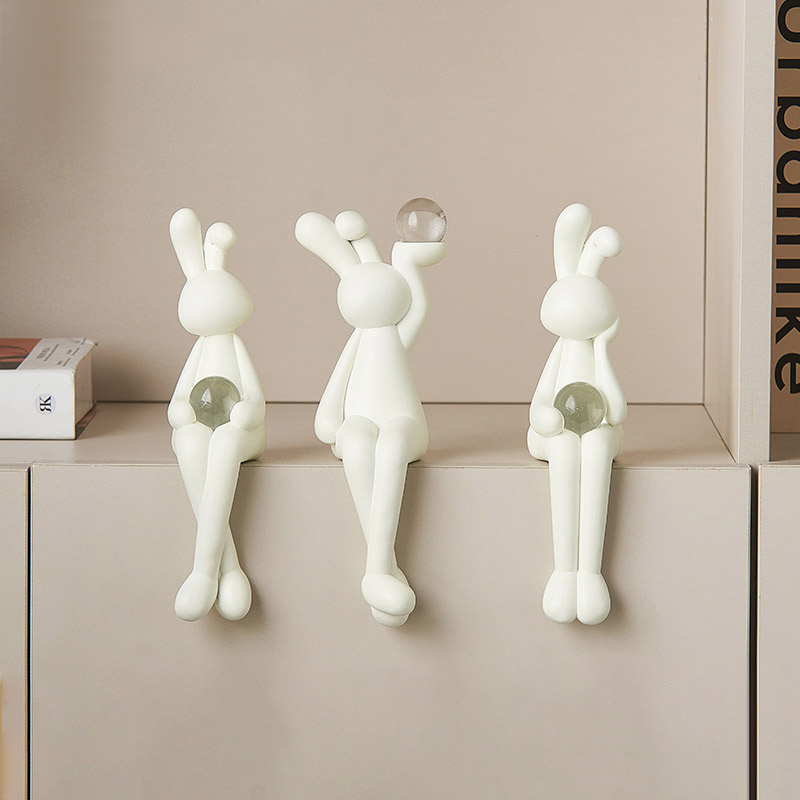 Decoración de Conejo de Luxo con Efecto Metálico para Mesa o Línea de Vino — imagen 14