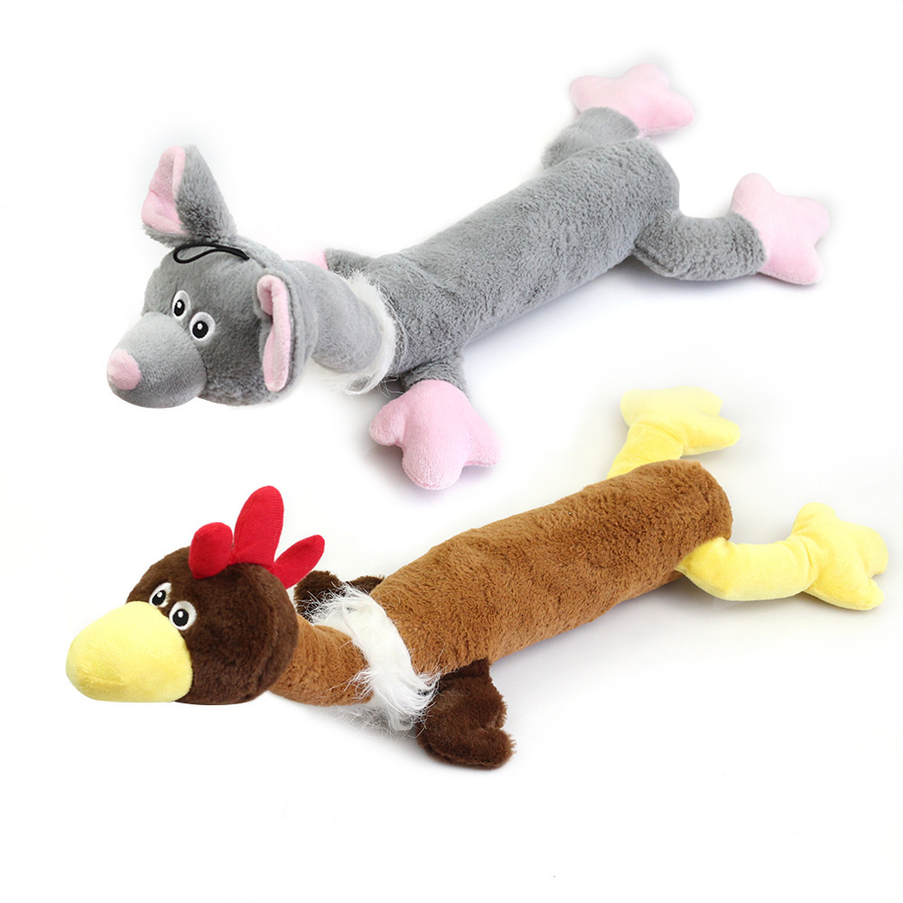 Nueva juguetería de sonido para mascotas en forma de pavo de plumas resistente a mordeduras simulación de perros suministros para mascotas — imagen 1