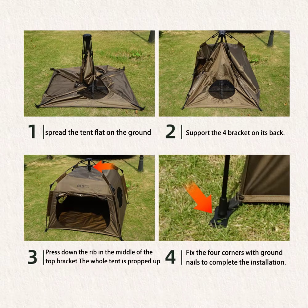 Casa de Tienda Impermeable para Gatos y Perros, Tiendas Pop-Up Automáticas, Portátiles y a Prueba de Sol para Camping Interior — imagen 5
