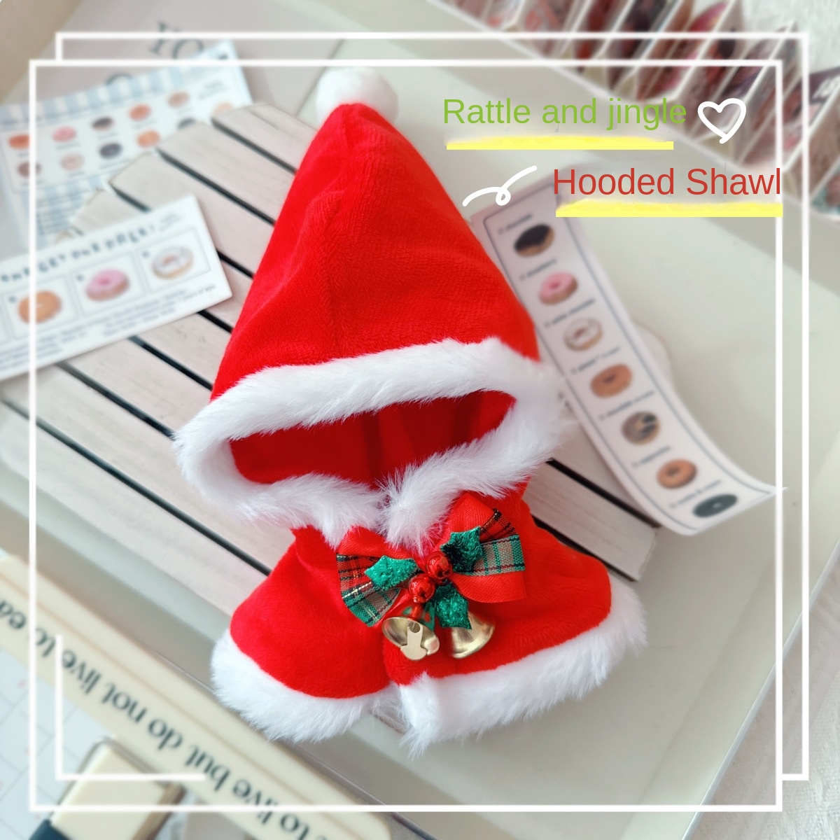 Cotton doll with starfish body normal body 15CM Christmas shawl cloak Christmas hat — image 9