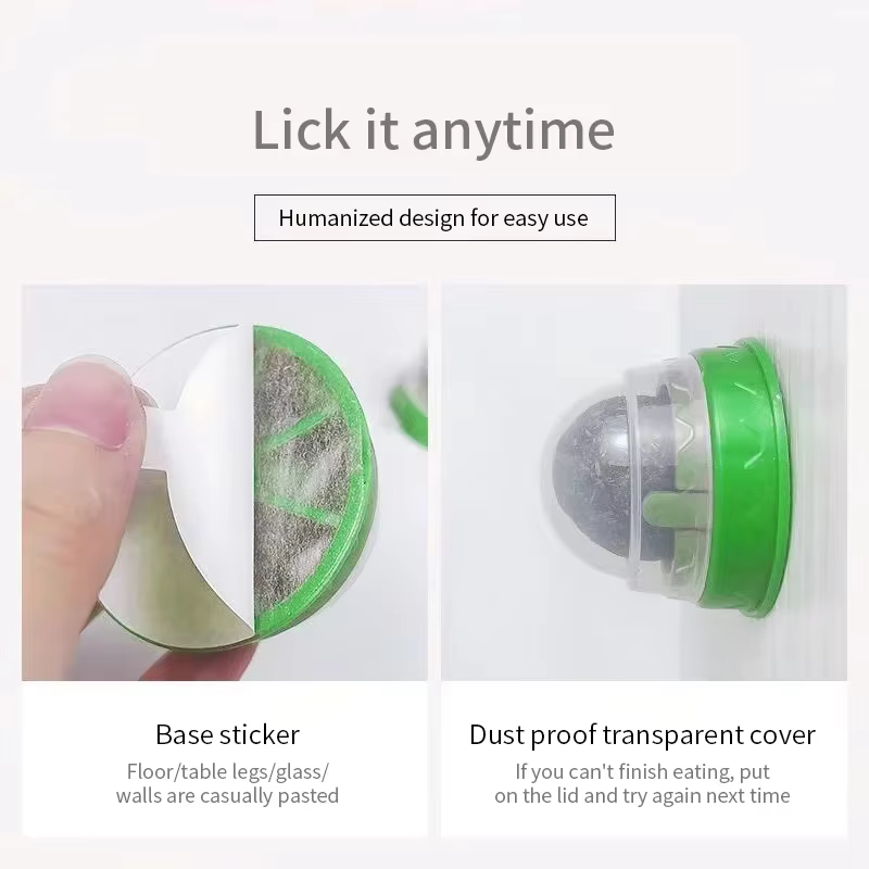 Cat Mint Wall Sticker Toy Rotating Ball Promotes Digestion Cat Grass Snacks Mint Sugar Grass Cat Licking Snacks Clean Teeth — image 5