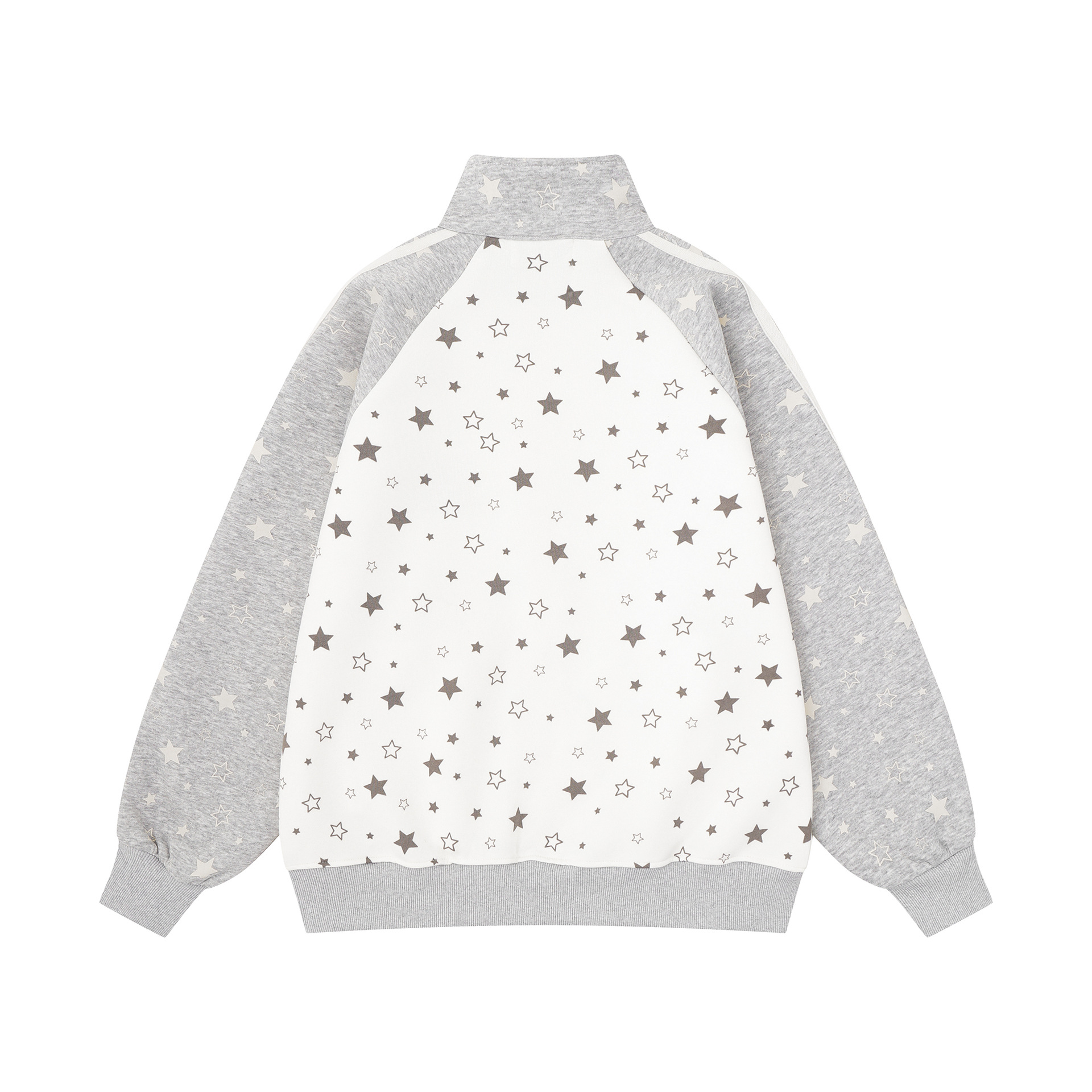 Casual Jacket with Cartoon Rabbit Embroidery Stand Collar Zipper Athletic Outerwear — image 4