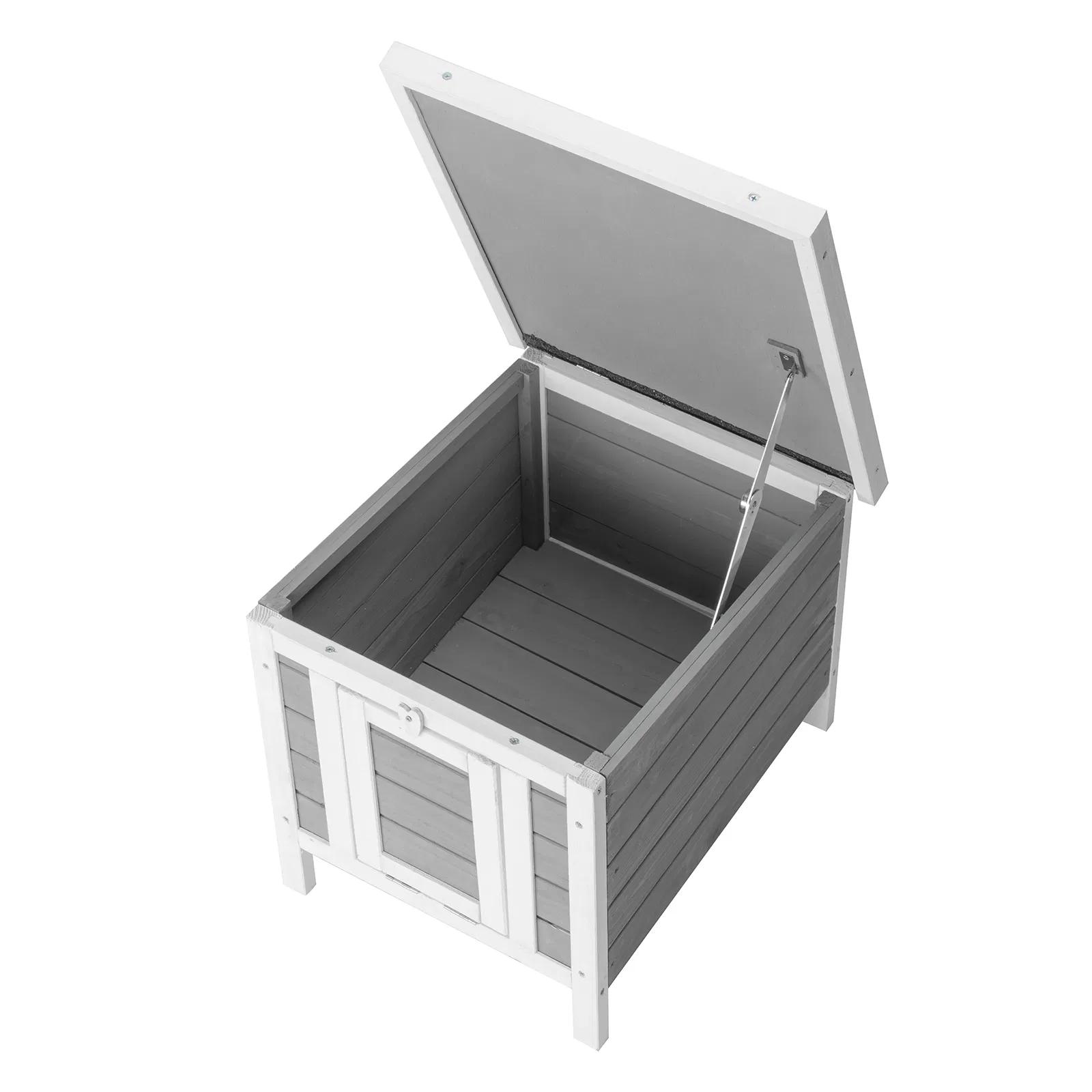 20" Wooden Waterproof Rabbit Hutch Pet Bunny Small Animal House Habitat Gray — image 5