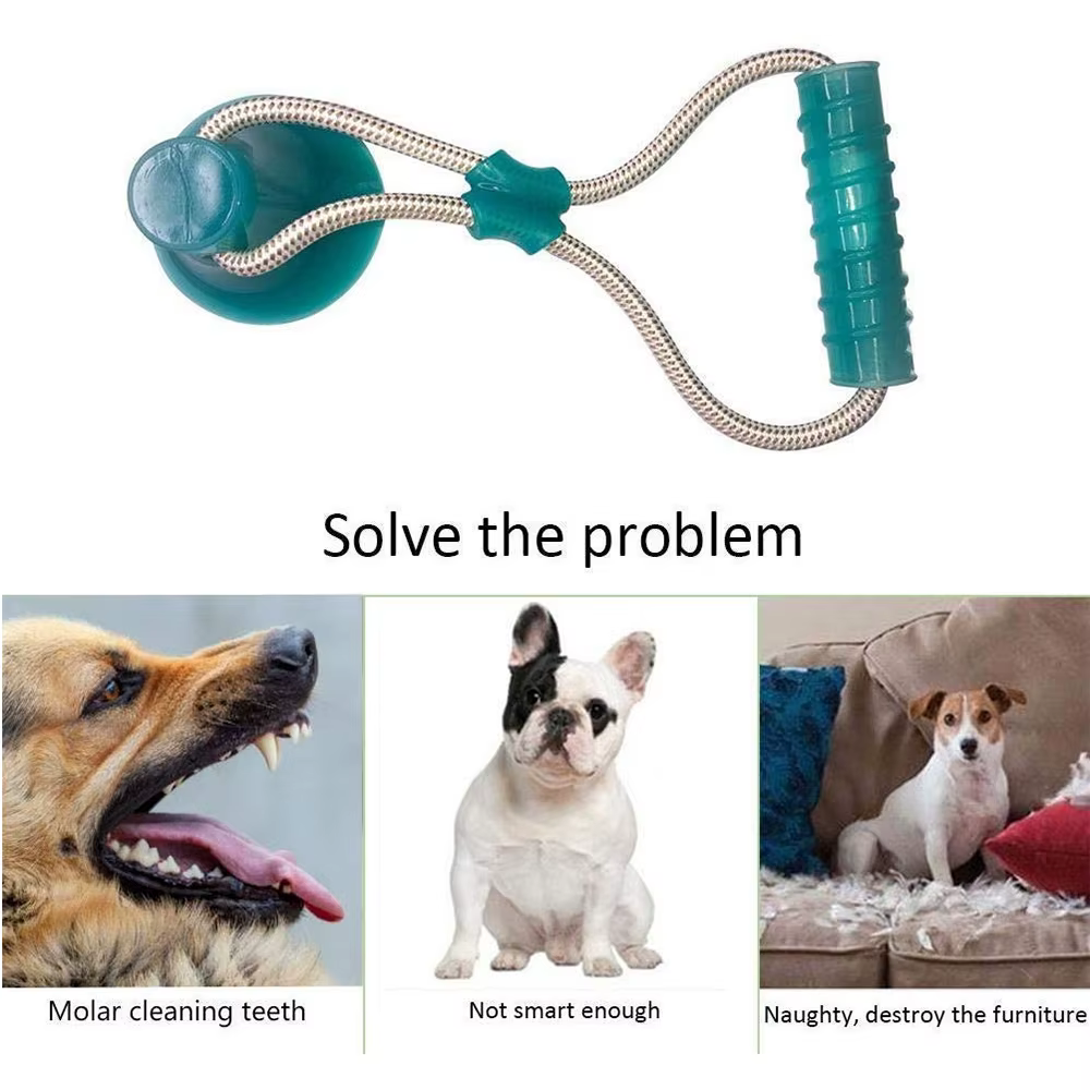 Pet Molar Toy Self-playing Rubber Ball Toy With Suction Cup Dog Interactive Molar Chew Toy Teeth Cleaning Tool — image 4