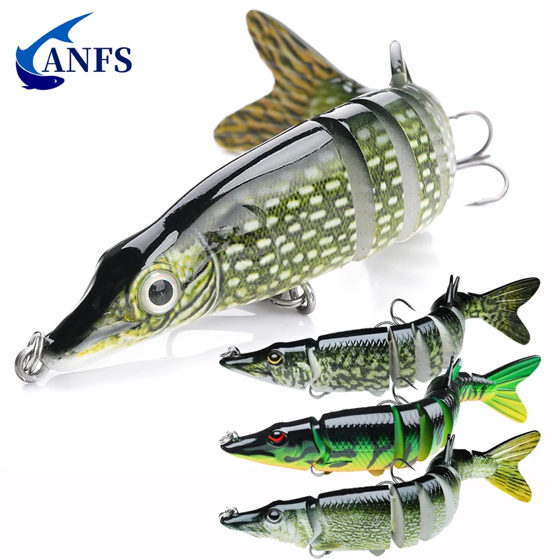 ANFS Fishing Lures for Bass Trout Multi Jointed Swimbaits Slow Sinking Bionic Swimming Lures Bass Freshwater Saltwater Bass — image 1