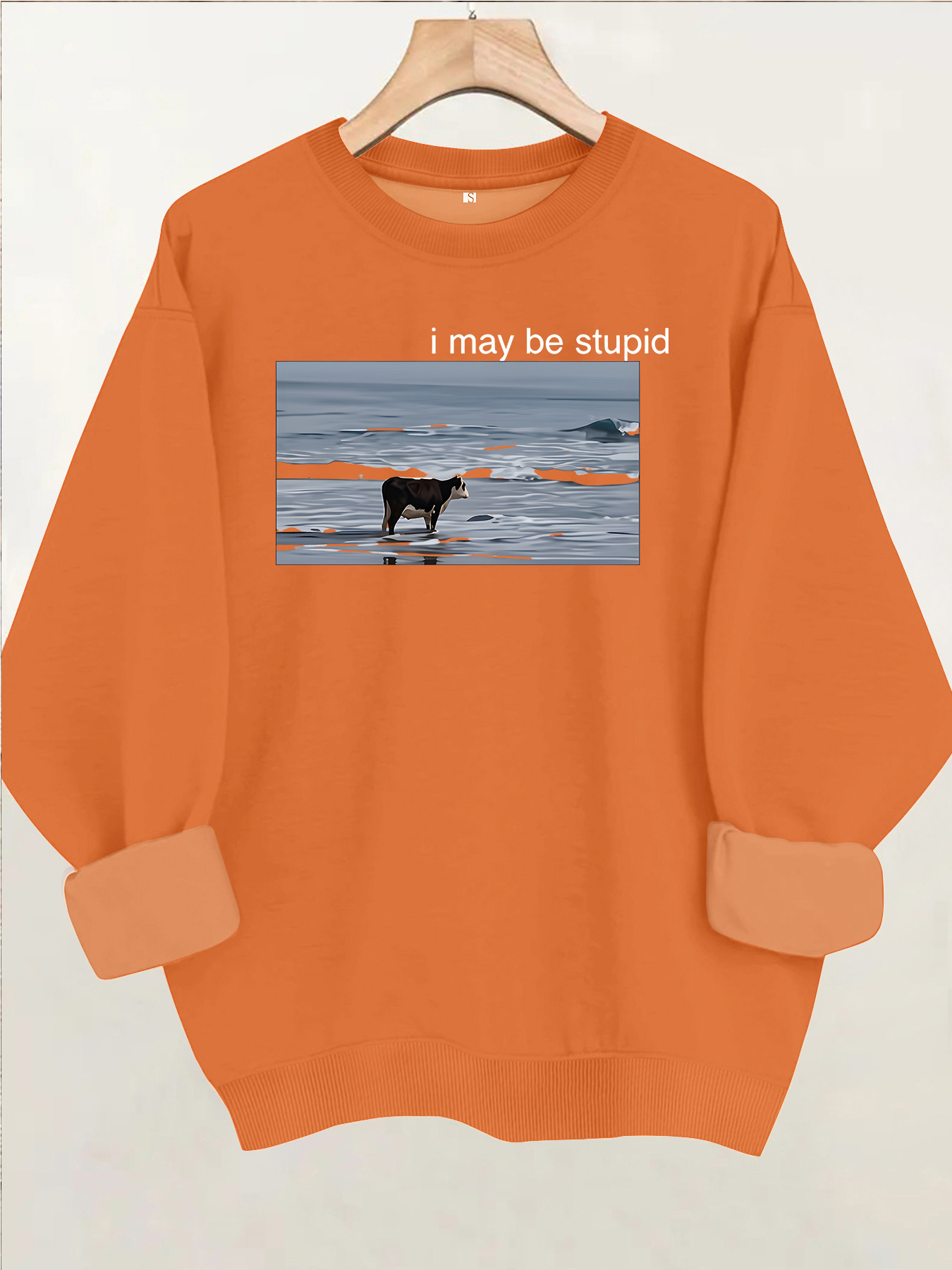 Ocean Cow Printed Base Long Sleeve Velvet Hoodie — image 12
