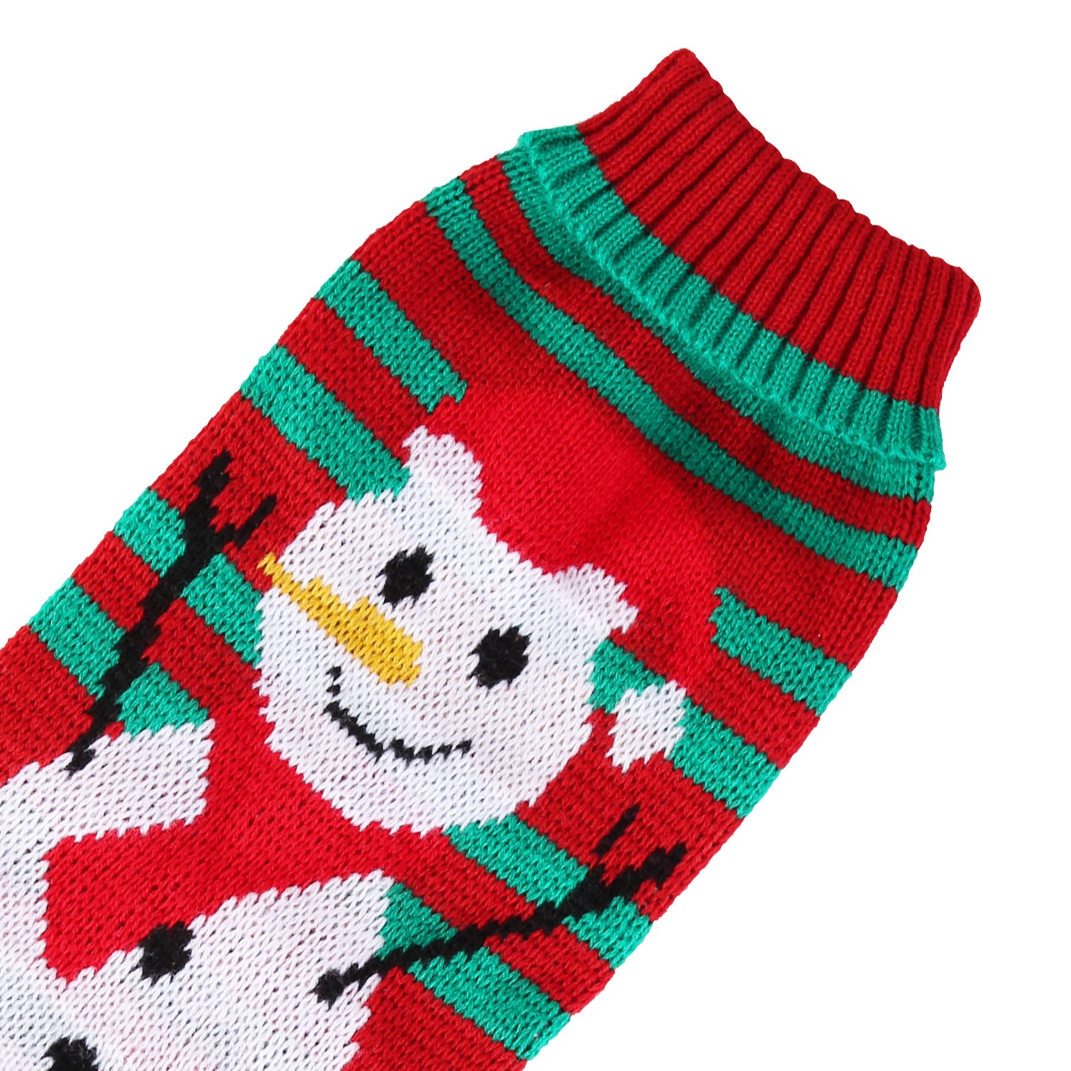2 Patrones y 4 Tallas a Elegir - 1 Pieza de Suéter Navideño de Cuello Alto Para Mascotas, Ropa Navideña Para Perros y Gatos, Disfraz de Rayas con Muñeco de Nieve, Suéter de Invierno Para Gatitos y Cachorros Pequeños y Medianos — imagen 5