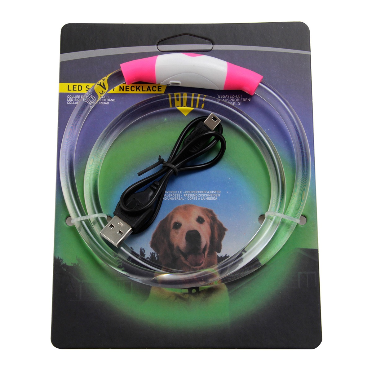 LED Light-Emitting Pet Collar White Shell Through The Overall Luminous Effect Freely Adjustable Outdoor Portable — image 8