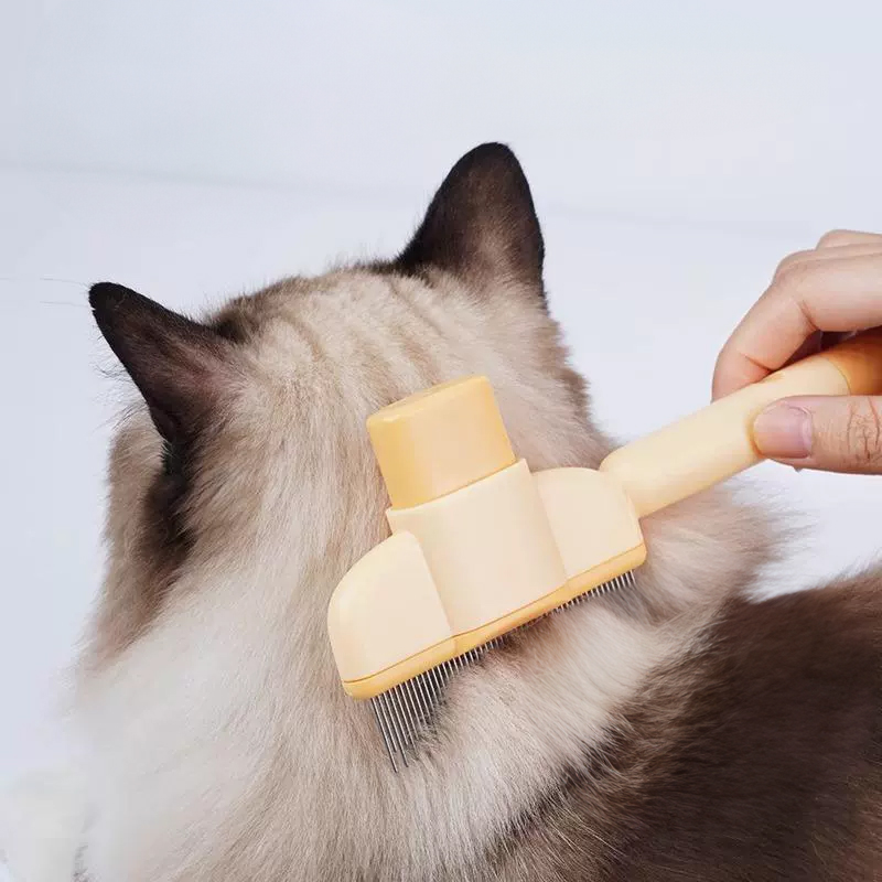 Dog & Cat Grooming Brush: Automatic Hair Remover with 1-Button Self-Cleaning & Massage — image 4